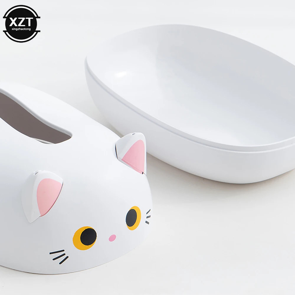 Tissue Box Kawaii Cat Tissue Box Kitchen Napkin Storage Box Wc Paper Container Desktop Toilet Paper Holder Nordic Style Home Decoration