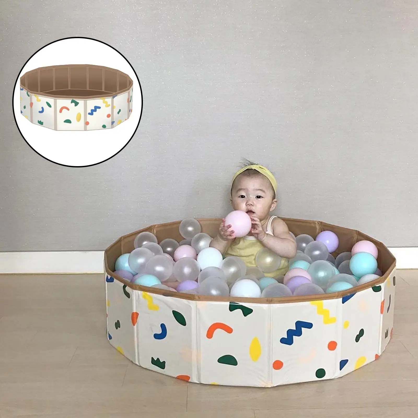 Portable Foldable Kids Swimming Pool Fences Ball Pool with Drain Valve Gifts 3