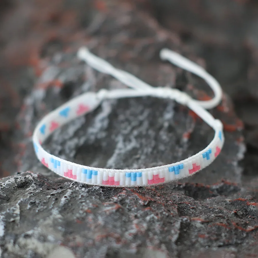 Handmade Seed Beads Adjustable Beach Surfer Bracelet