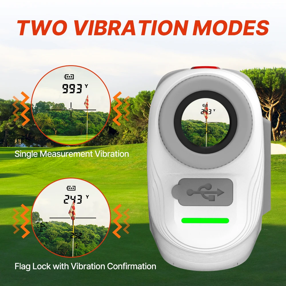 Golf Rangefinder with Slope Compensation 1000 Yards Laser Range Finder Golf Flag