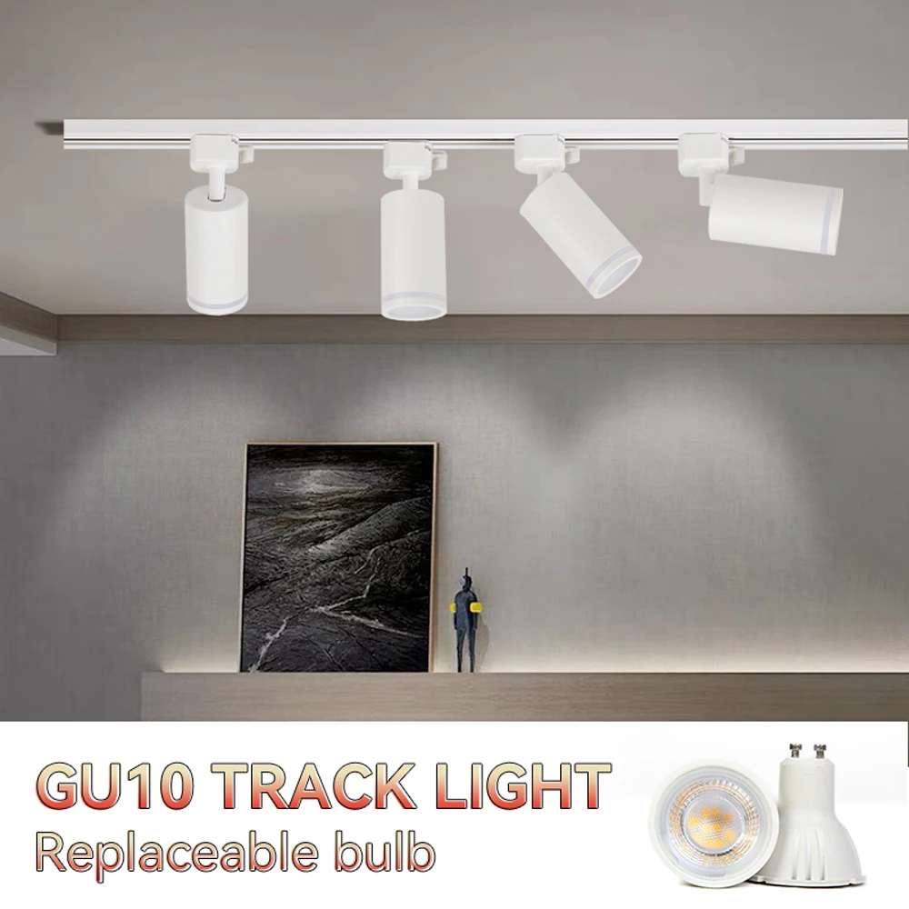 Indoor LED Track Lighting GU10 Spot Set for Home Studio