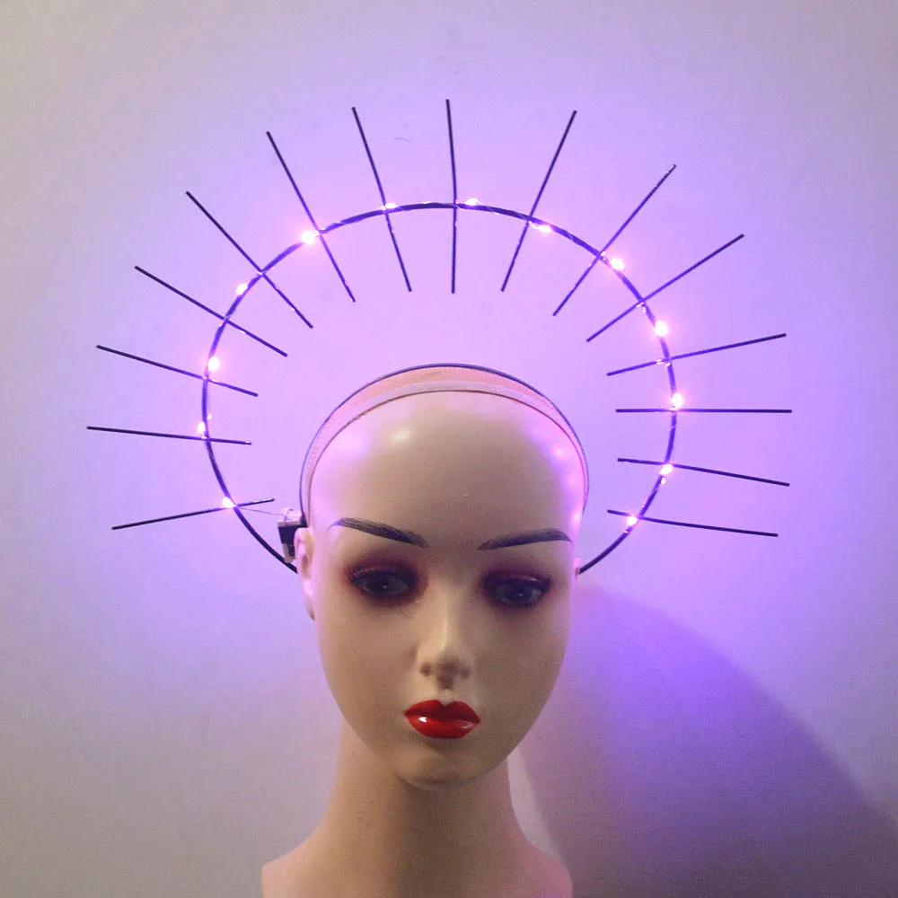 FlashingLightUpGlowWomenHaloCrownHeadbandGoddessCostume