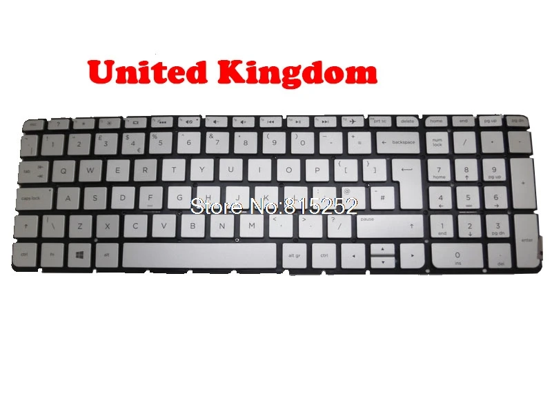 

Подсветка для ноутбука, английская/Американская клавиатура для HP ENVY M6-W000 15-W000 Серебряный 798954-031 807526-031 798954-001 807526-001 9z.nc8bw. 001