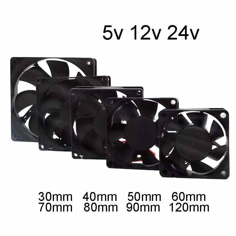 Computer Cooling Fan Industrial Cooling Fan Mini Fan 12v 24v 5v Sleeve Bearing Brushless Motor 120mm 80mm 40mm