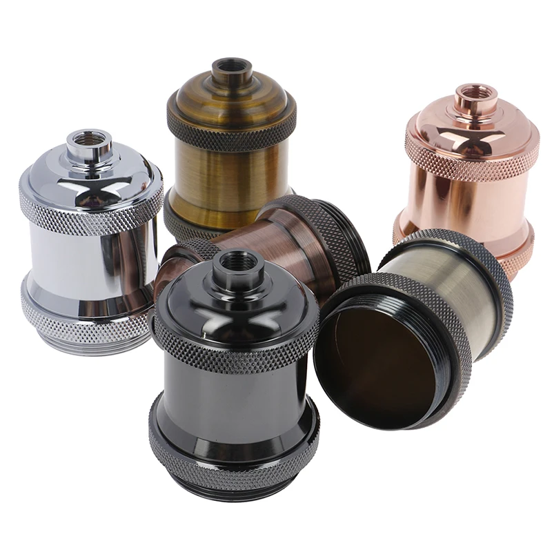 Lampada Sospensione 5 Portalampada E27 Vintage In Metallo - Stile