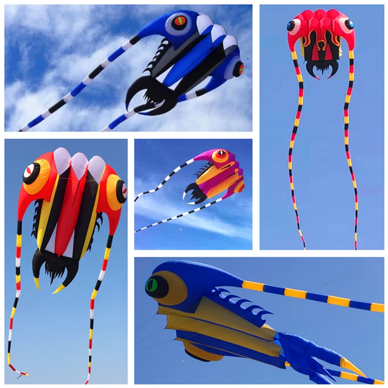 free shipping new trilobites kite flying weifang big soft kite reel for adults kites inflatable octopus kite