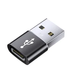 Universal USB - C to USB - A Fast Charging & Data Sync OTG Adapter (Black - 1 PCS)