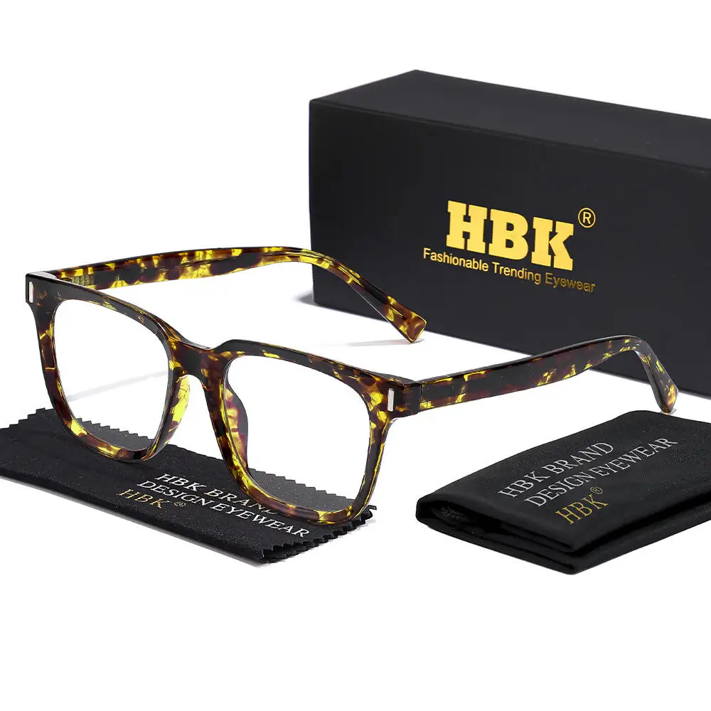 HBK Vintage Unisex TR90 Square Anti Blue Light Glasses Frame