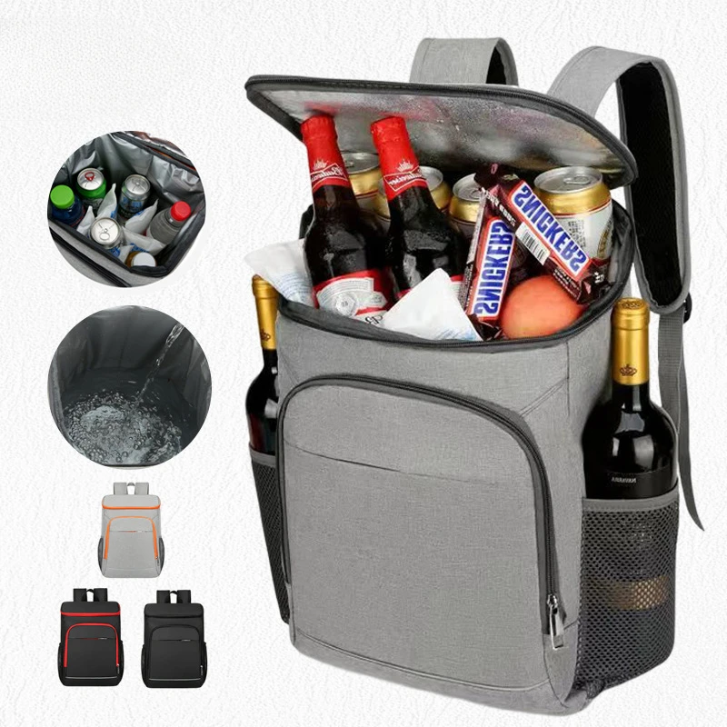 

Outdoor Picnic Cooler Backpack Wine Bag Thicken Waterproof Large Thermal Bag Refrigerator Fresh Keeping Thermal Insulated Bag