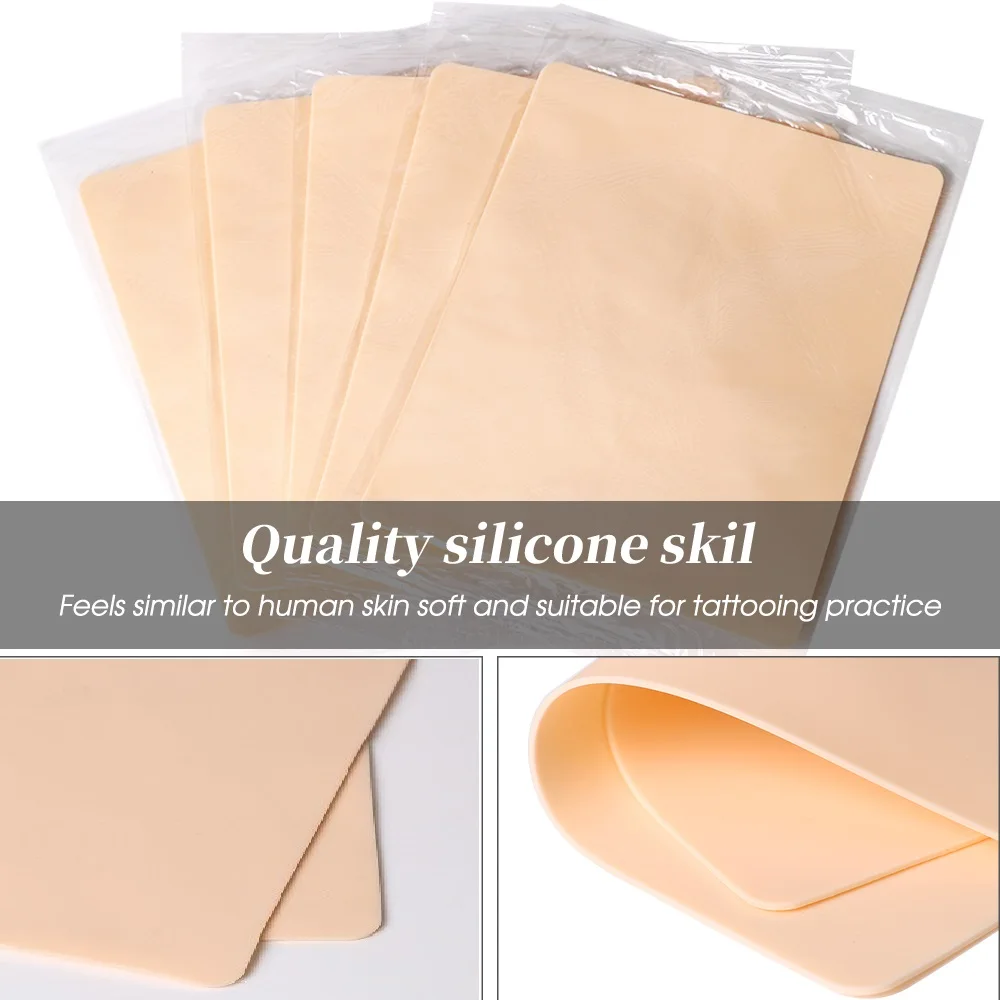 Tattoo Practice Skin Blank Eyebrow Paint Double Side Synthetic Leather Pink Tattoo Beginner Fake Skin Exercise Tool 3/5/10/15PCS