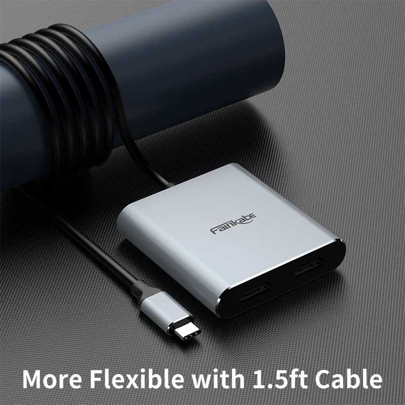 USB-C-auf-Dual-HDMI-Hub 4K60Hz Docking-Station Typ C auf 2HDMI 