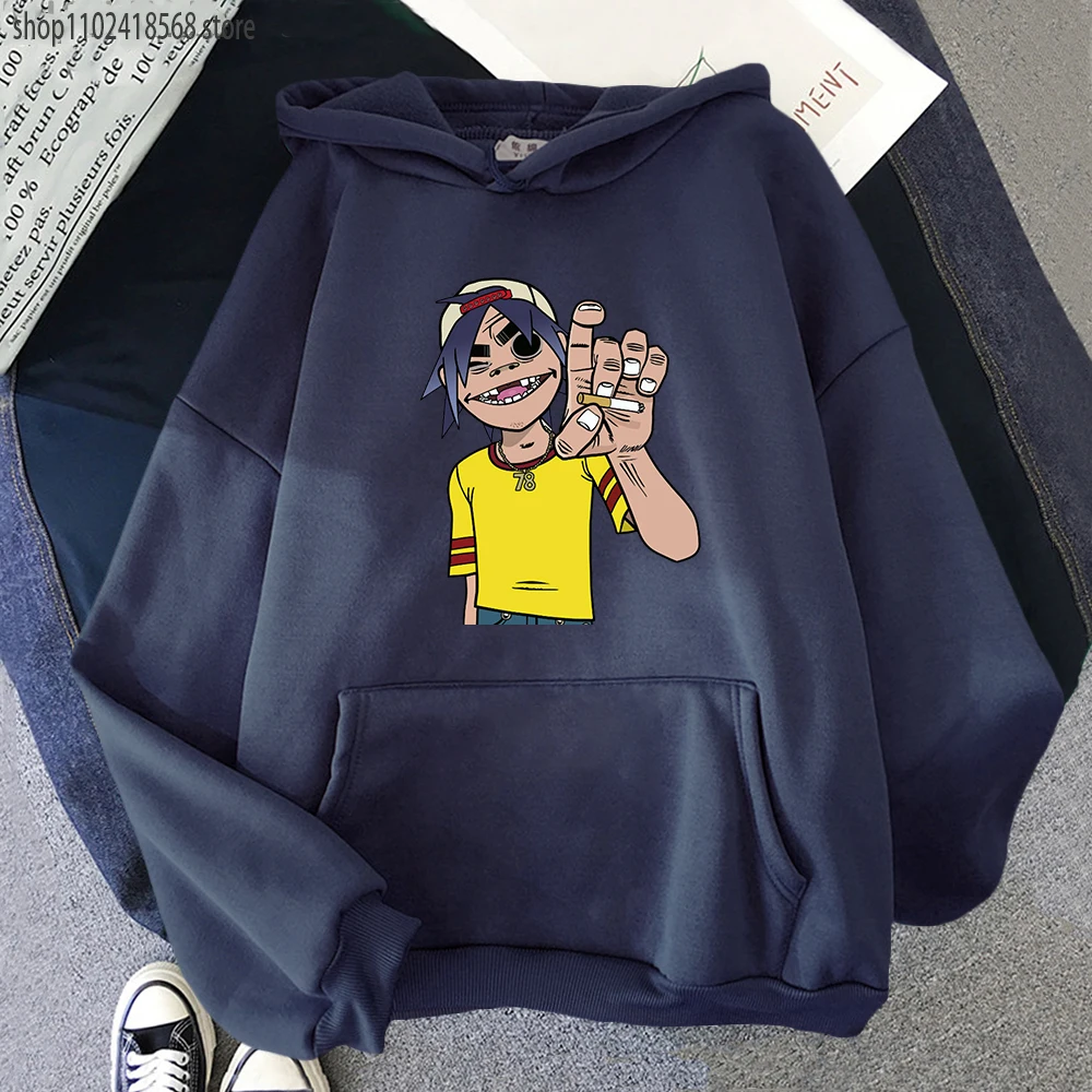 

Music Gorillaz Hoodie Men's Streetwear Women Rock Band Sweatshirts Hip-hop Clothes Male Funny Cartoon Hoodies Grunge Kpop Hoody