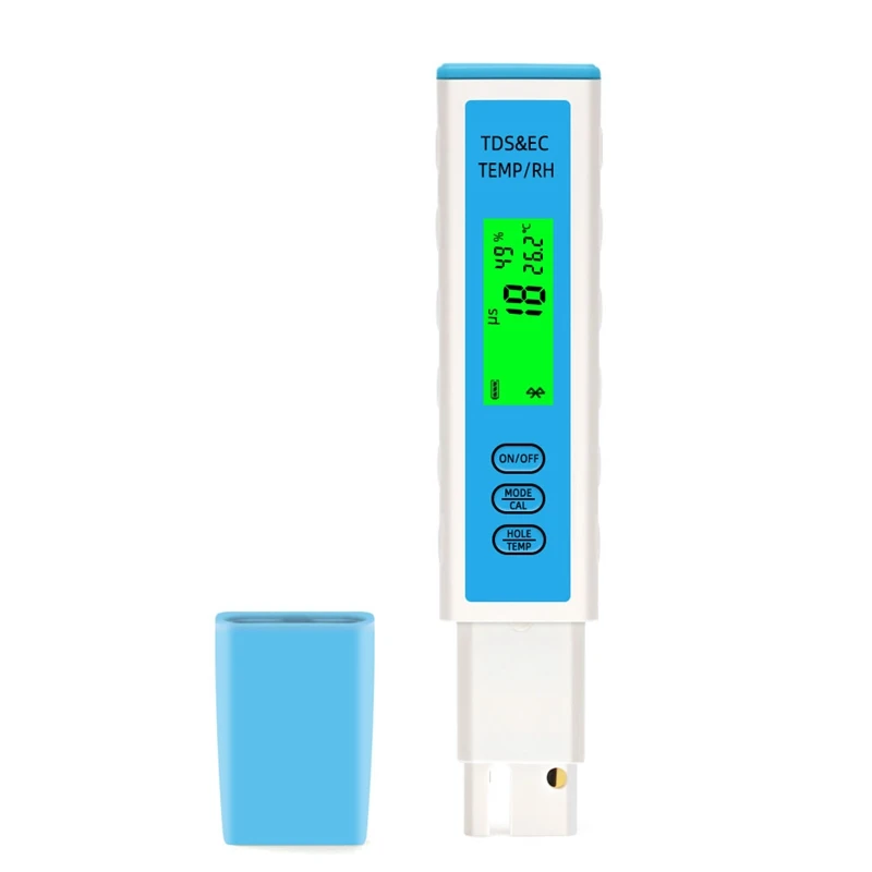 New 4 In 1 Ec/tds/temperature/humidity Meter For Water Bluetooth Online