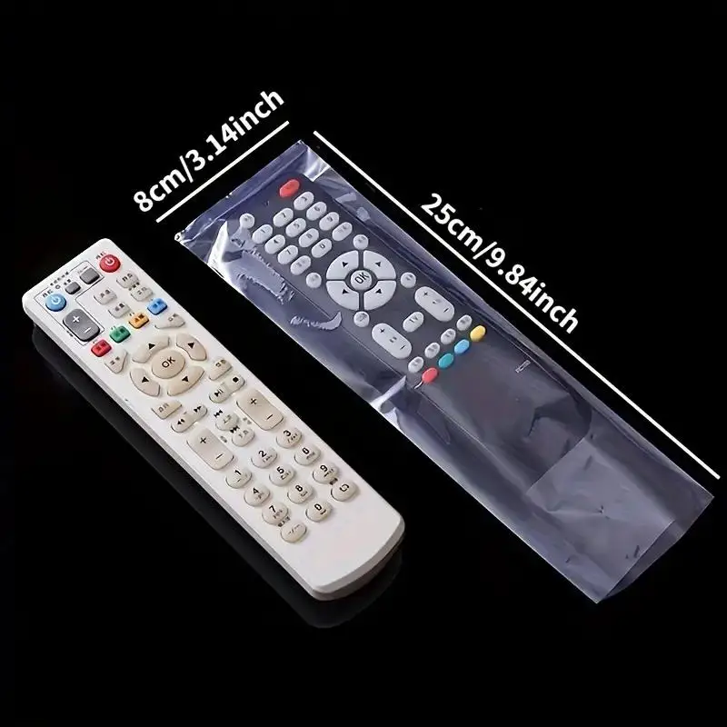 10pcs Transparent Heat Shrink Bags for TV and Remote Control-Waterproof Dustproof Plastic Film shrink film bag