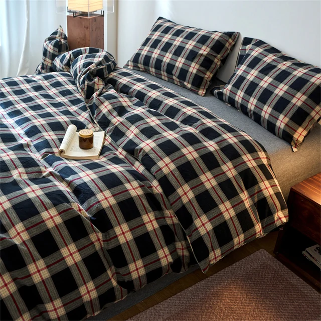 100% Cotton Yarn-Dyed Duvet Cover Set