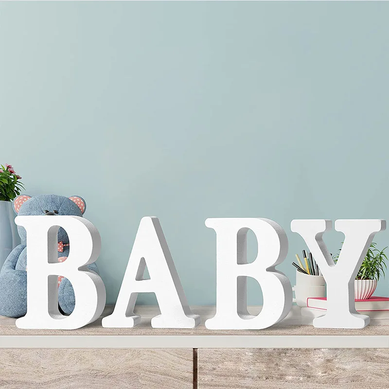 White Wooden Alphabet Letter - Personalized DIY Home & Event Decor, 10CM