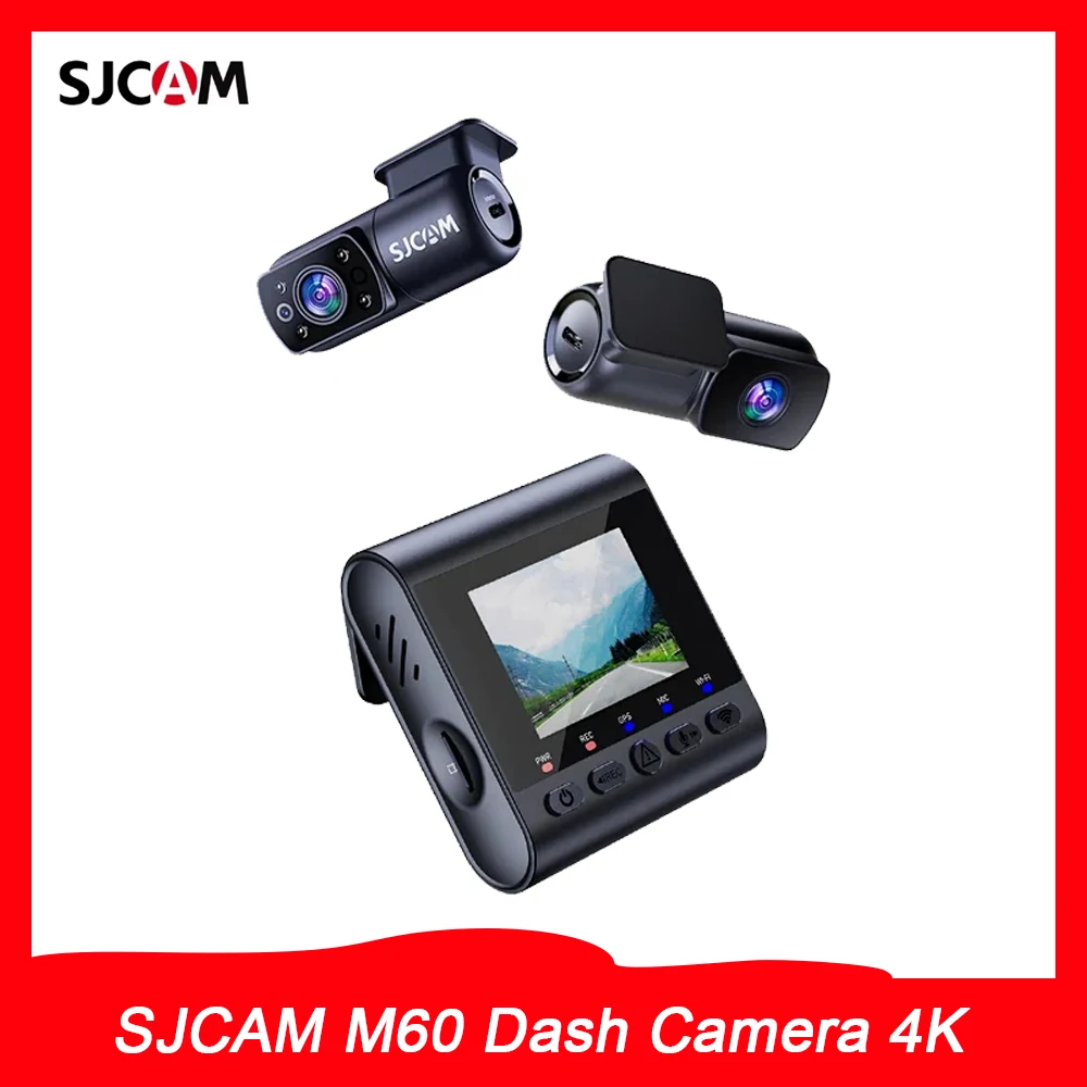 SJCAM M60 Dash Camera Speed M60 Motorcycle Recorder Driving Camera 4K Ultra Clear Night Front and Rear 360 Panorama Shoot