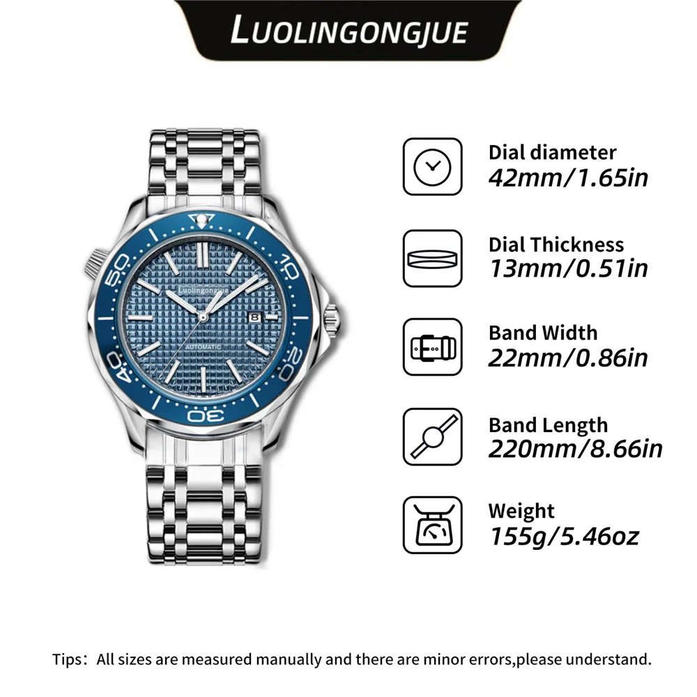 Men's Luxury Brand Business Sport Automatic Mechanical Watches Waterproof MM300 NH35 Steel Watch For Man WristWatches Clock
