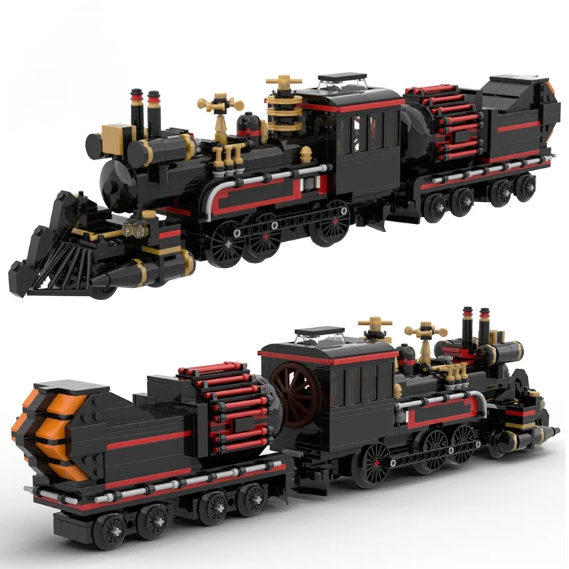 Buildmoc Back To The Future Train Station Expert Time Machine Building Blocks Mattoni City Movie Train Head Toys