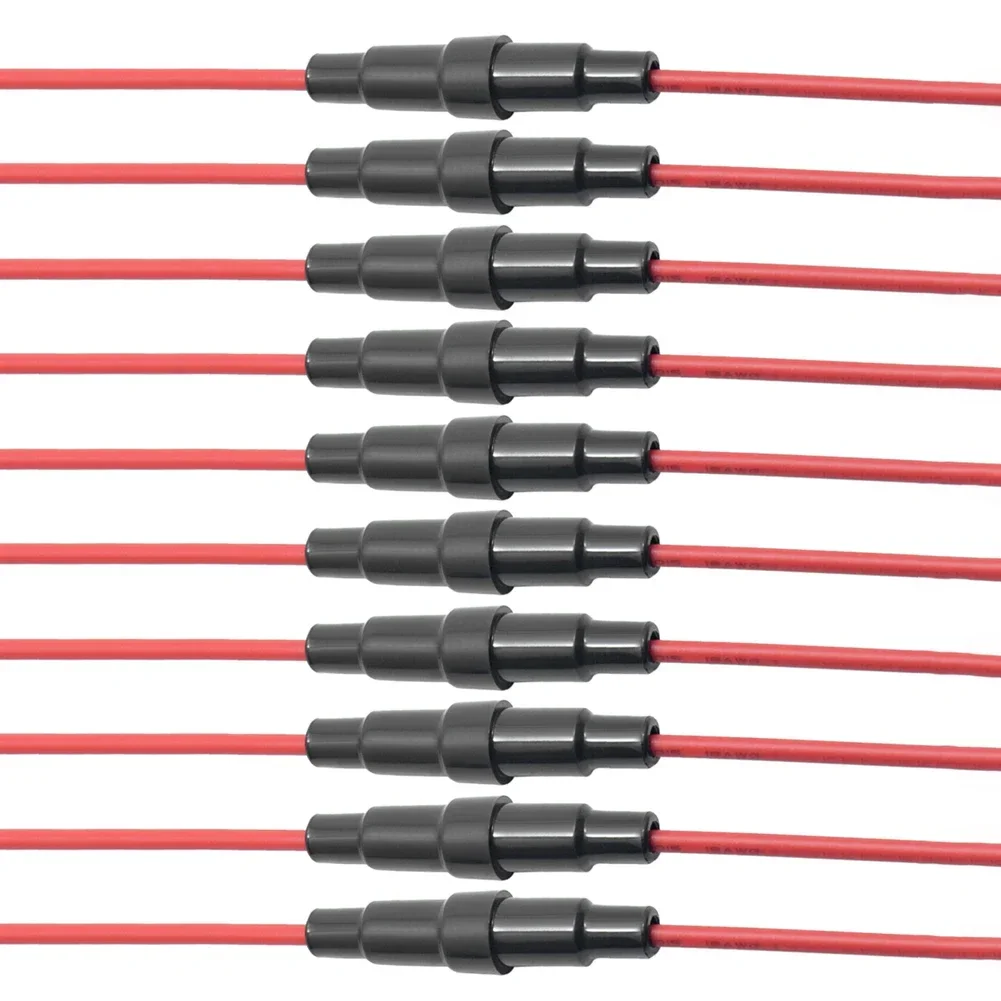 10/20pcs Wire Line Holder 22AWG Screw Types Fuse Holder Preventing Short Circuits Quick Impact Glass Fuse Holder Auto Parts