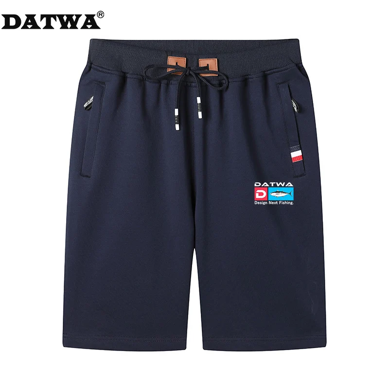 Datwa Fishing Shorts, Outdoor Sports Men's Zippered Pockets, Summer Work Leisure Breathable Knitted Cotton Loose Beach Shorts