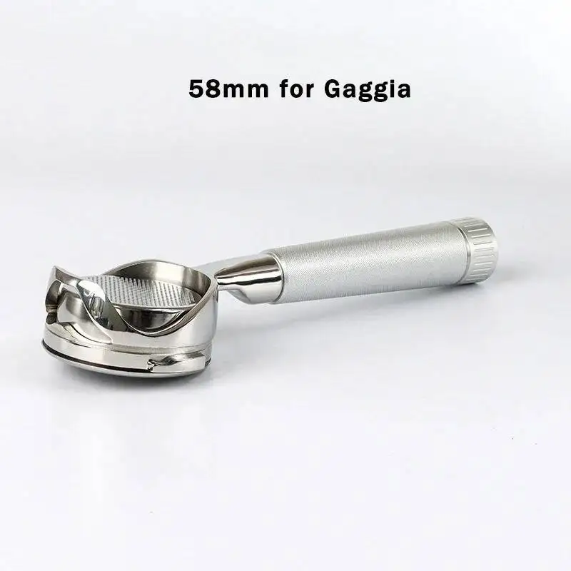58MM Für Gaggia/Baby/Klassische Kaffeemaschine Geändert Griff Filter Bodenlose Hohl Siebträger Edelstahl Kaffee Filter – Detail 6