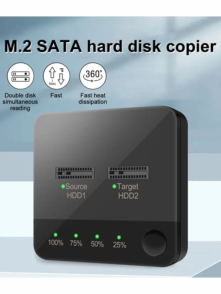 LED 표시기가 있는 SSD 하드 드라이브 복사기, 하드 드라이브 도킹 스테이션, 데이터 변속기, 듀얼 로터, 컴퓨터용 읽기