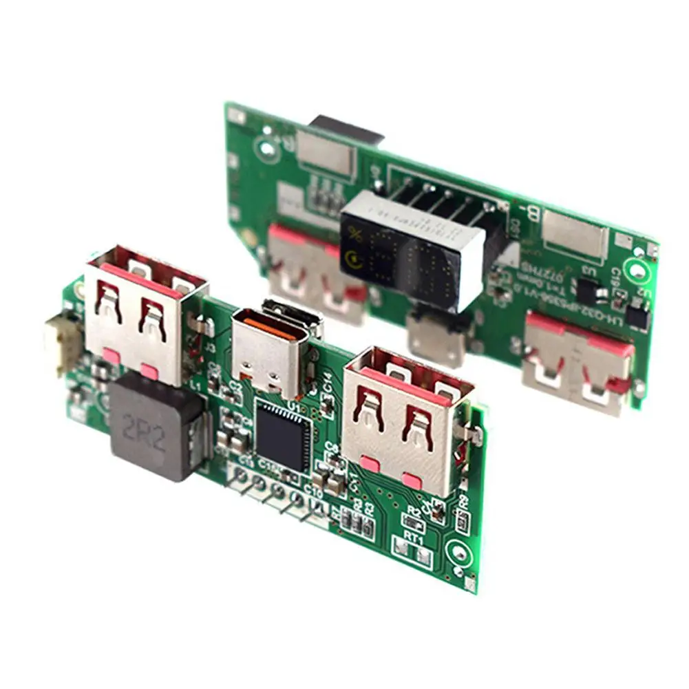 3.7V 리튬 배터리 부스트 보드 5V 3A 디지털 디스플레이 고속 충전 뱅크 모듈 IP5356 TYPE-C 마이크로 USB 모바일 파워 메인보드