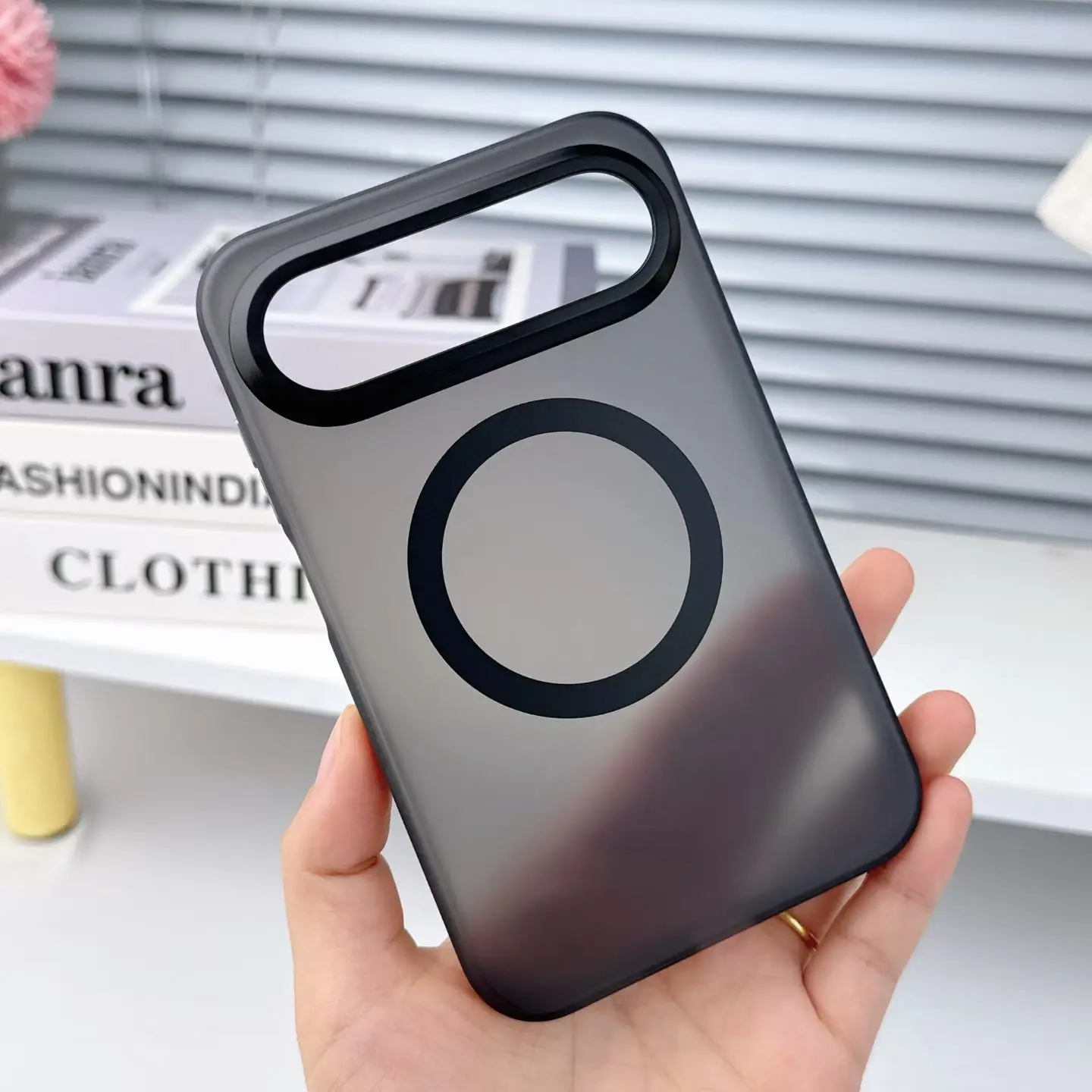Matte Frosted Shield Translucent Magnetic Skin-Friendly Acrylic Armor Back Cover Case