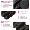 Vanlov Brazilian Body Wave Hair Bundles Human Hair Weave Bundles Natural Black/Jet Black 1/3/4 Piece 8-30” Remy Hair Extensions 3