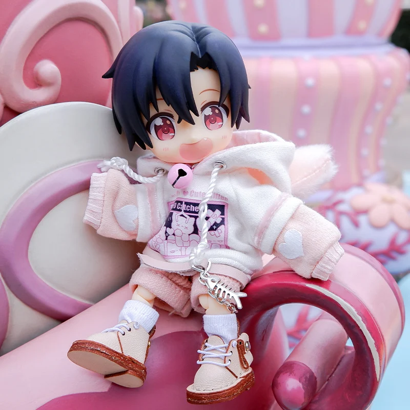 Ob11 Clothes Cat Sweatshirt Dolls Cat Ear Hoodie Casual Jacket With Bell For Obitsu11, Molly, Gsc Body, Ddf, Ymy, 1/12bjd Dolls 4