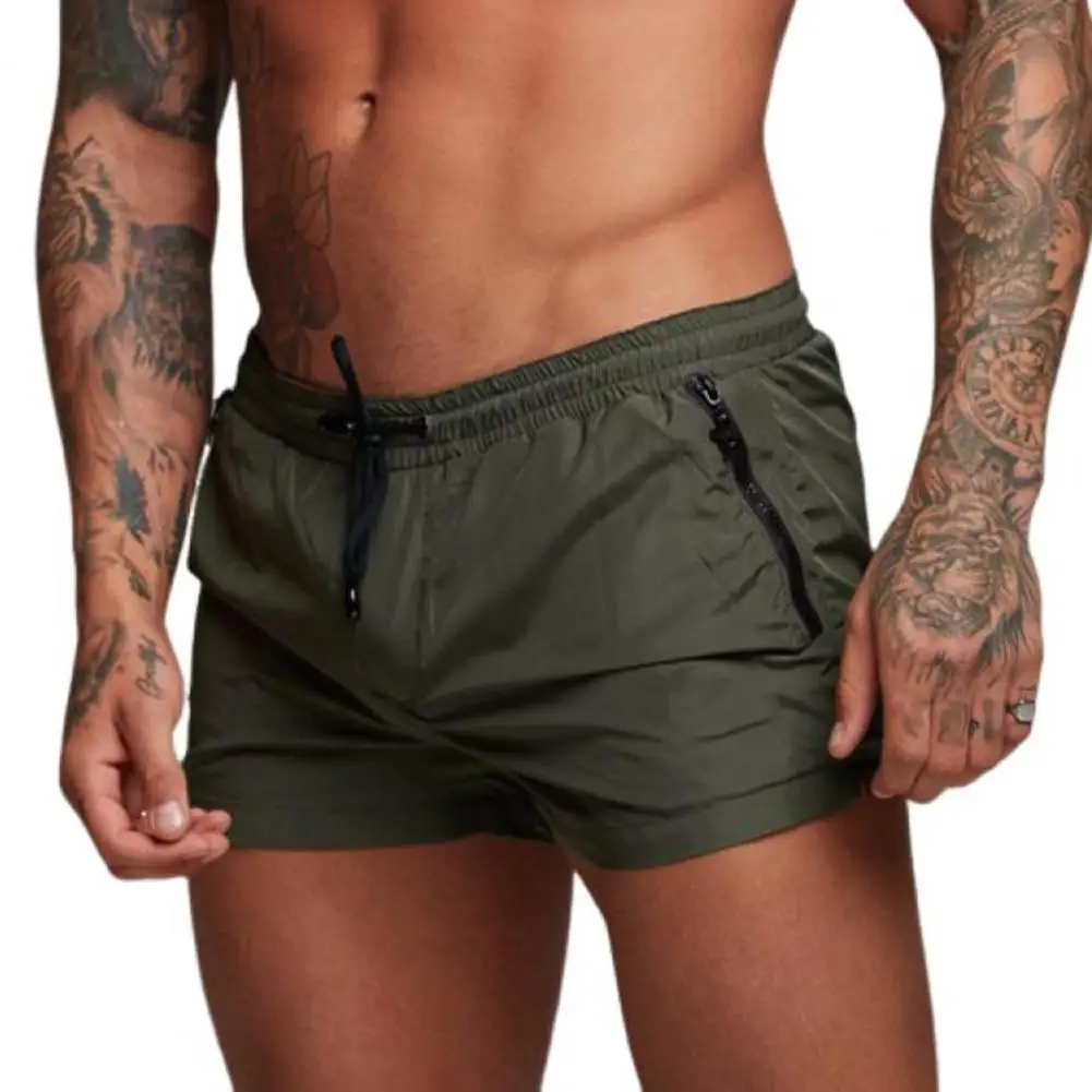 

Quick-drying Breathable Shorts Men's Quick-dry Sports Shorts with Zipper Pocket for Outdoor Workouts Running Elastic Waist