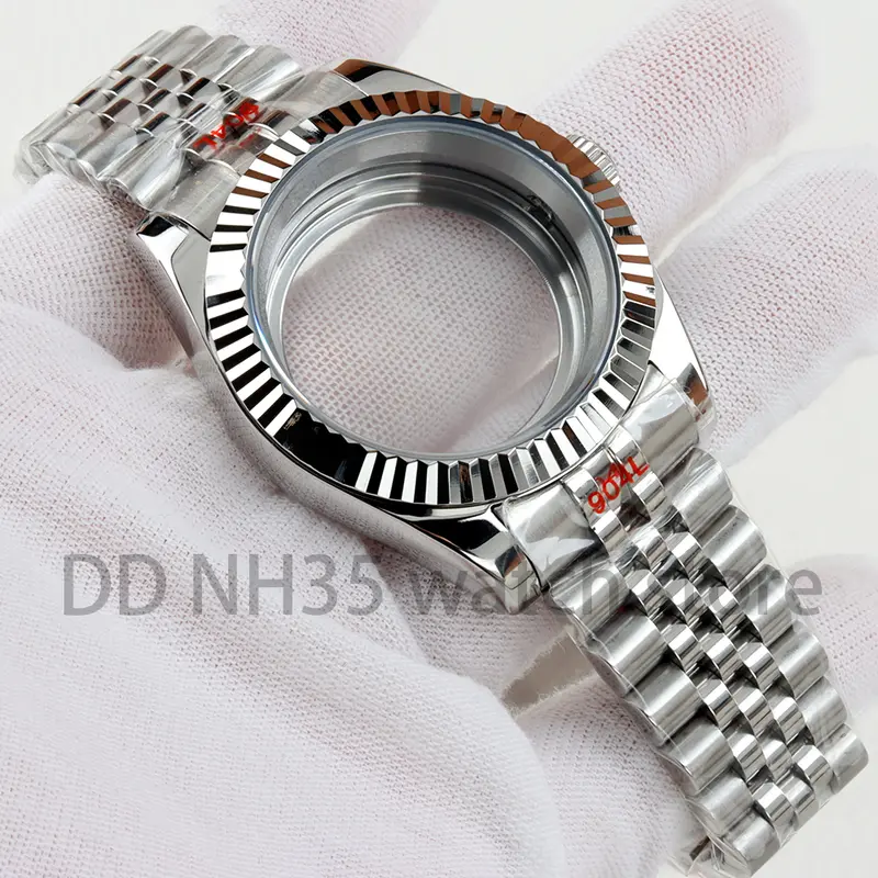 36mm/39mm NH35 Watch Case Sapphire Glass 20mm Solid 316L Stainless Steel Bracelet for Datejust NH35 NH36 Movement 28.5mm Dial - Image 42
