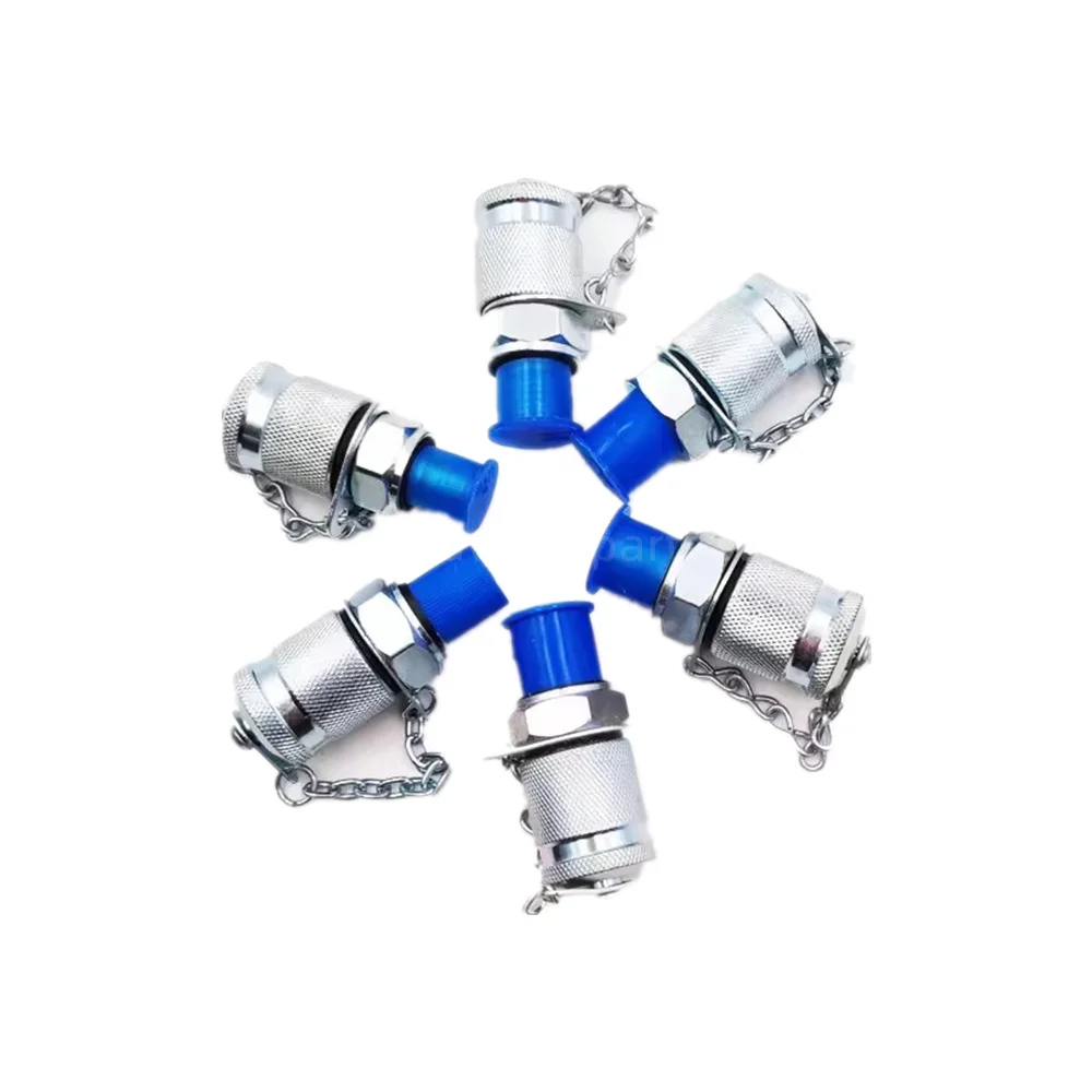 9pcs/1set Hydraulic Pump Quick Pressure Test Quick Plug Test Joint Pressure Hose Joint G1/4 G1/8 G3/8 M10 Excavator Parts