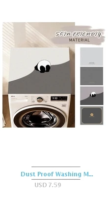 Description Picture 6 of itemPrinted Washing Machine Covers Microwave Oven Refrigerator Top Protector Covers Coffee Machine Drain Pad Kitchen Mug Placemat