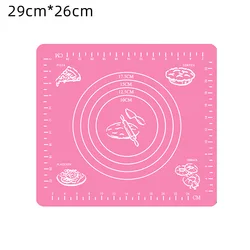 Kneading Pad Silicone Baking Mat - Non - stick Pastry Rolling Mat and Kitchen Accessory (Pink 29x26cm Mat)