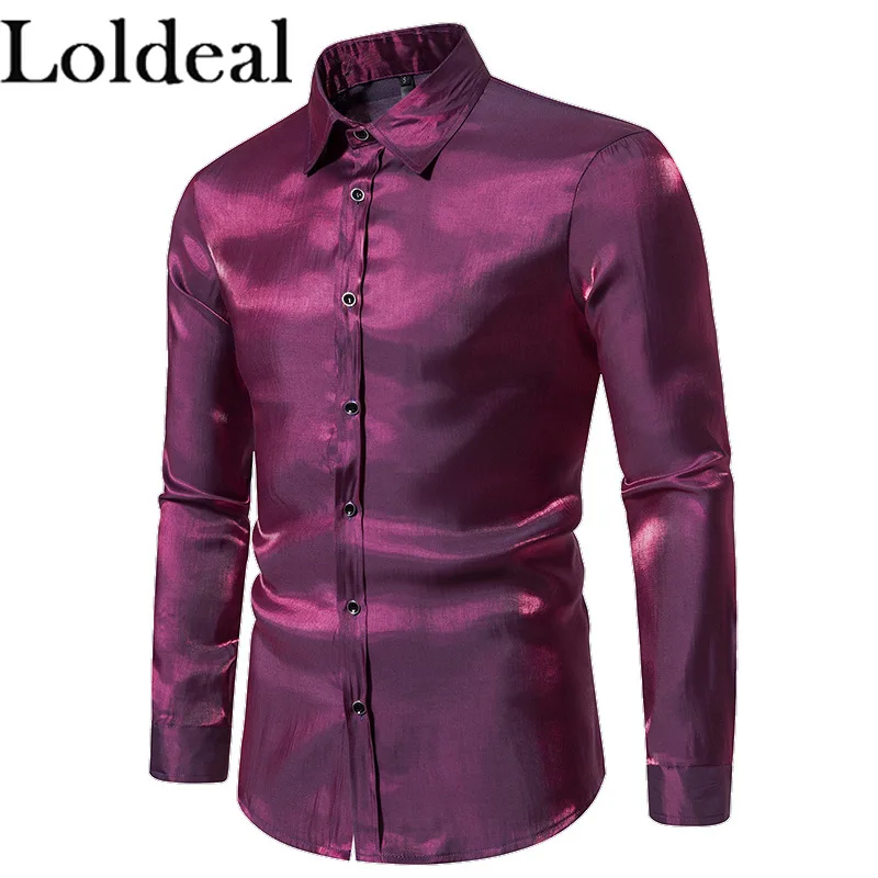 

Men's Dress Shirts Solid Long Sleeve Stretch Wrinkle-Free Formal Shirt Business Casual Button Down Shirts