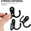Double Hook, Retro Clothes Kitchen Cabinet Hanging Clothes Hook, Straight Eye Door Back Hook, Mini Hook, Wall Hook With Screw 3
