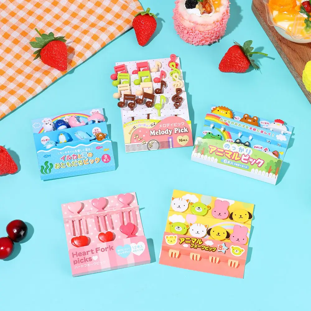 Cute Cartoon Children Fruit Forks Bento Fork Decorative Animal Party Decoration Kitchen Supplies