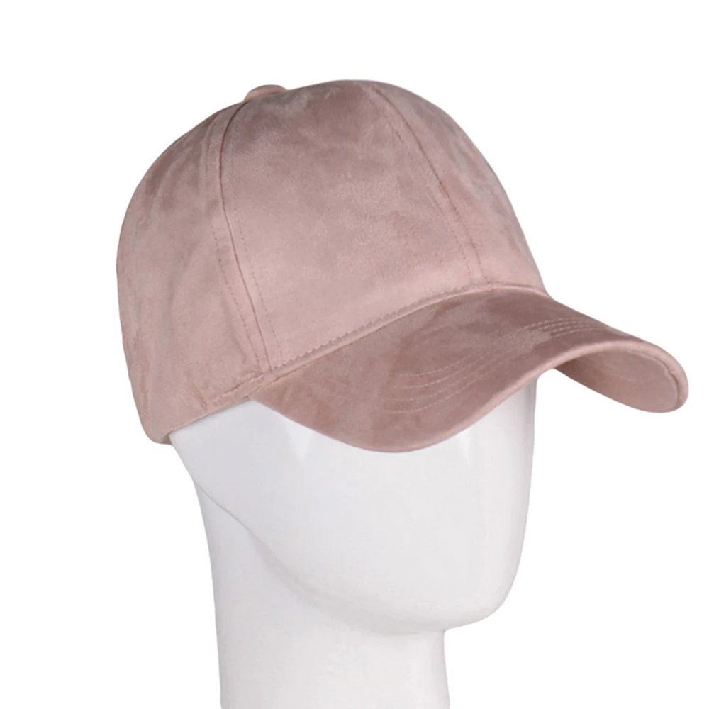 Women's Suede Snapback Baseball Cap - Black and Grey