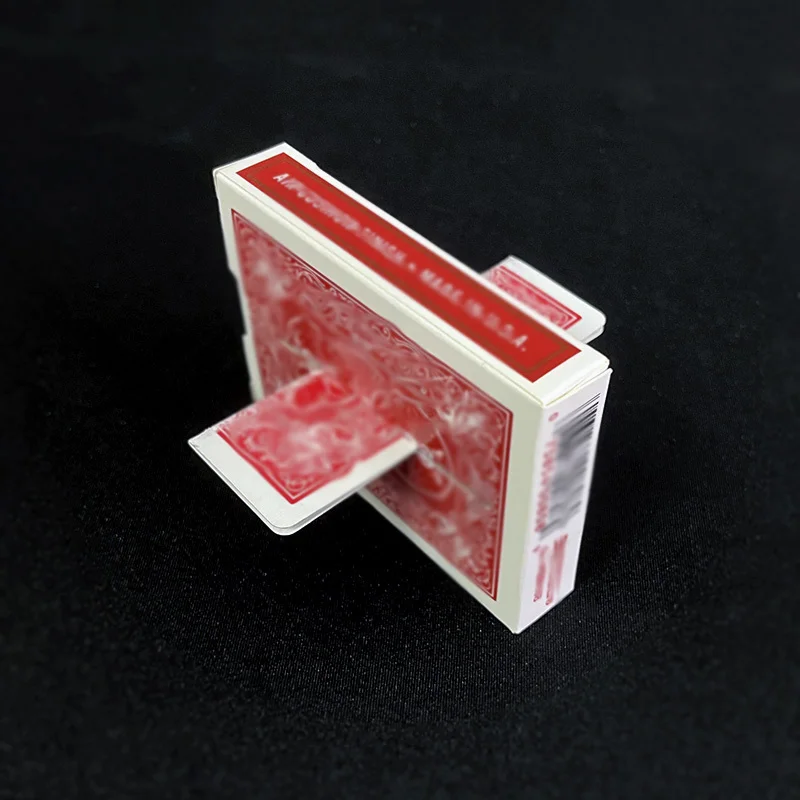 Card Thru Aluminium Block - Miraculous Penetration 2.0  magic tricks Magician Close Up Illusions Props Comedy Accessories