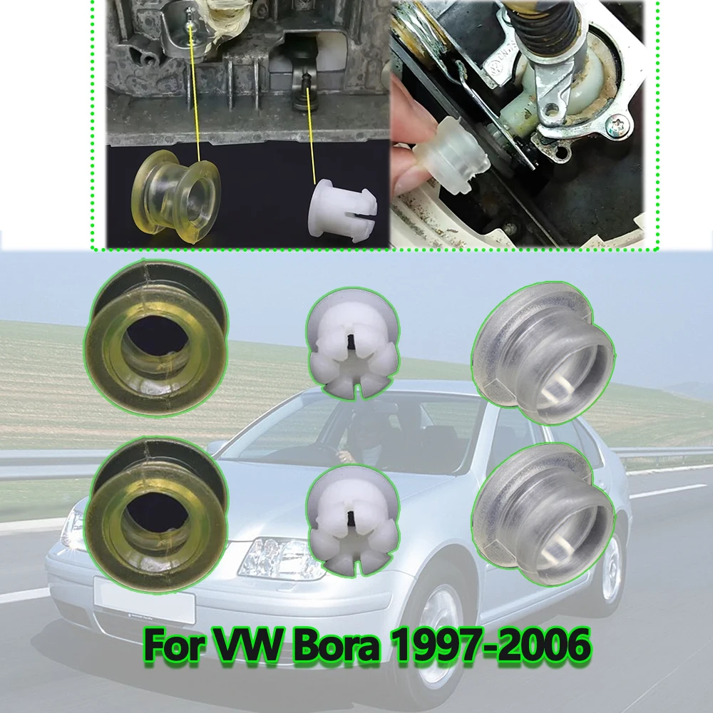 gearbox control cable repair kit Manual Gear Shift Lever Cable Bushing Repair Kit For VW Golf MK4 Polo Bora Jetta Gearbox Selector End Linkage Rubber Sleeve 2001
