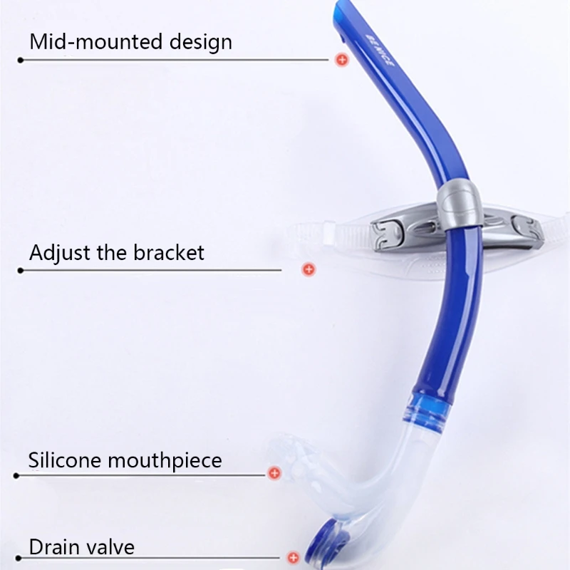 2025 Professional Comfort For Beginners Swimming Diving Breathing Tube Snorkeling Dry Silicone Snorkel Sea Pool Diving Accessory 5