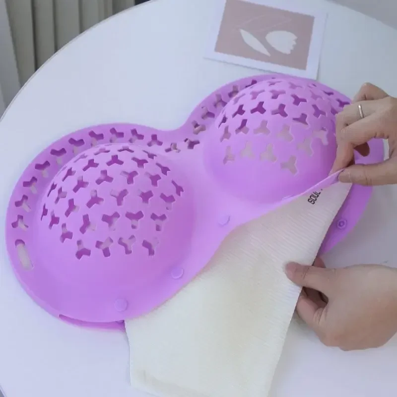 Silicone Bra Wash Bag Anti-Deformation Silicone Underwear Bra Moulds Double Sided Mesh Permeable Underwear Wash Bag