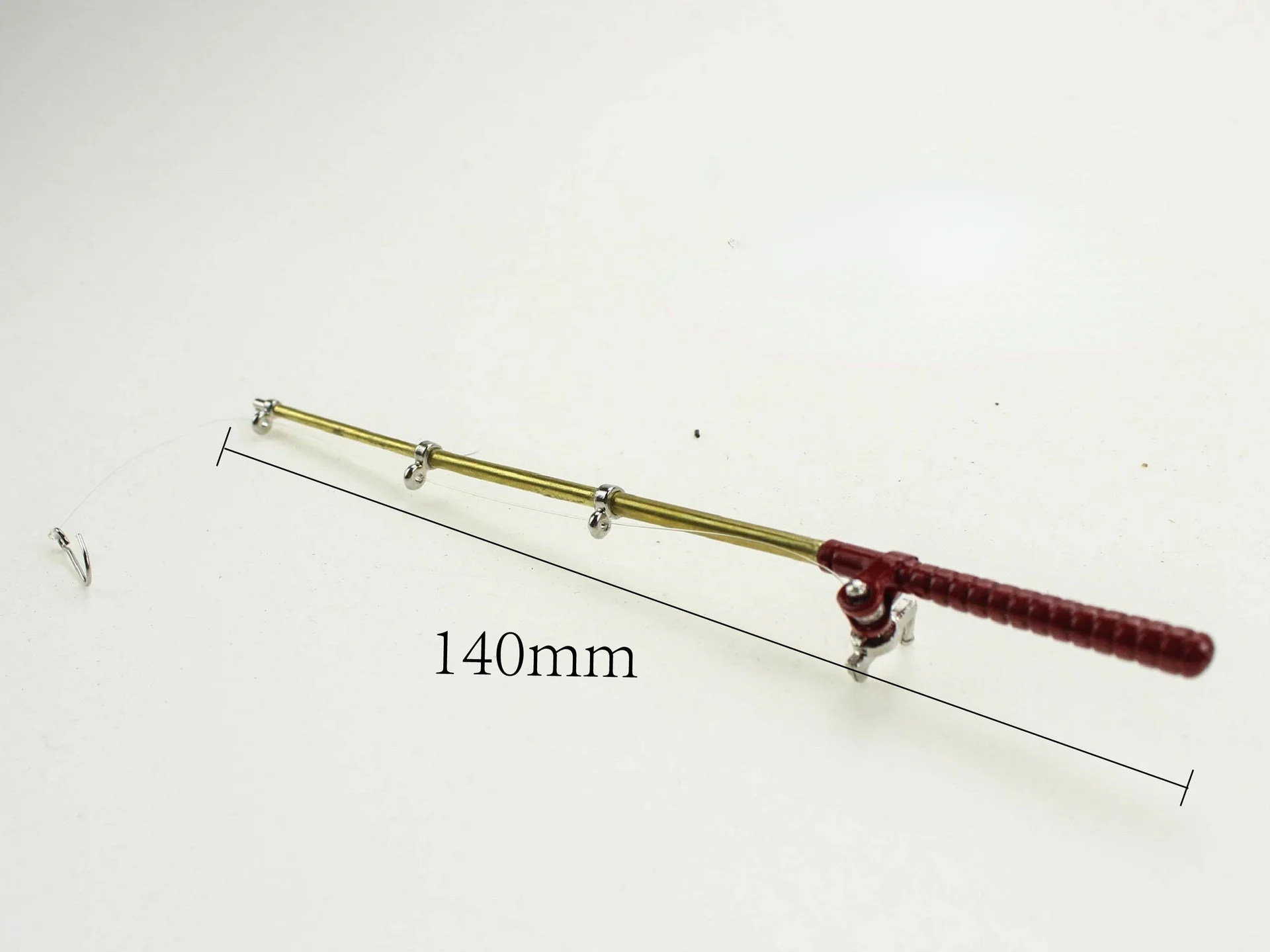 1:12 Dollhouse Miniature Metal Fishing Rod Model Doll Life Scene Decoration Mini boat Mini beach chair Gift Dolls Accessories 