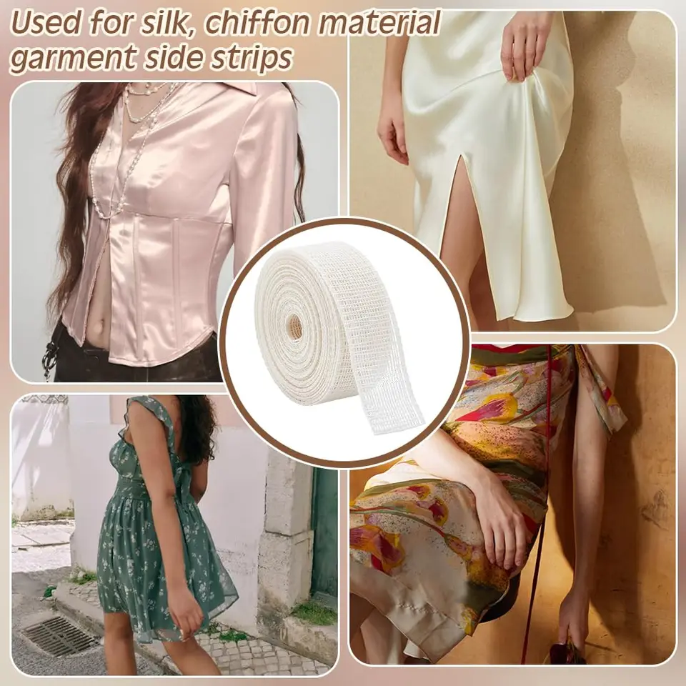 ArrErr Fischgrätenfutter 2m - 3,5cm Breit Für Hochzeitskleider & DIY