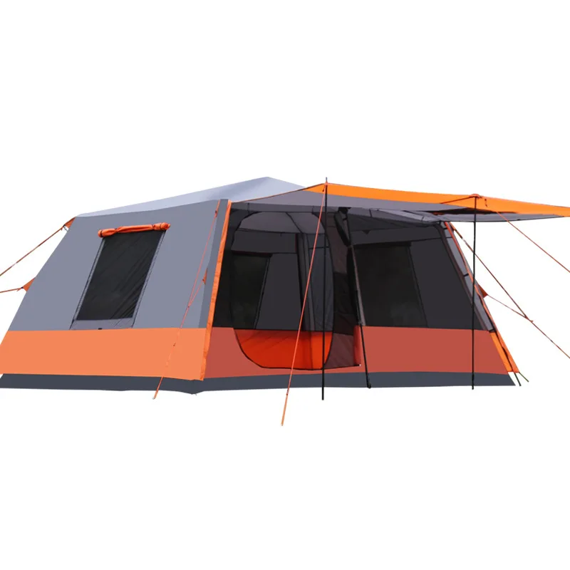 

Large Automatic Outdoor Tent 4.6*3m Ultra Big Capacity 6-8 Person Two Bedroom 1 Living Room Quick Opening Zelt