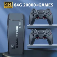 Console de jeu vidéo M8 améliorée 64G 20000 jeux Console de jeu portable rétro contrôleur sans fil Lite 4K bâton de jeu pour cadeaux de noël 2