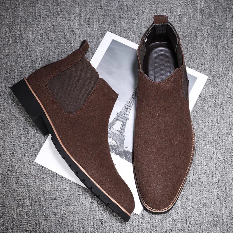 Men Chelsea Boots Luxury Brand Business Chelsea Boots for Men British Style