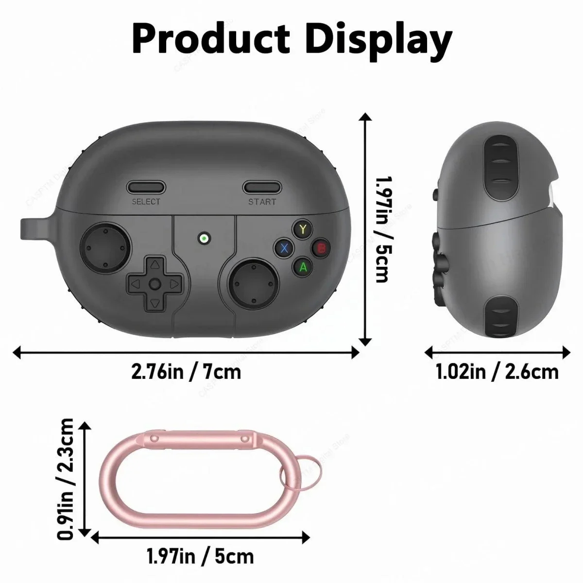 3D Game Console Design Soft Silicone Protective Wireless Earphone Case